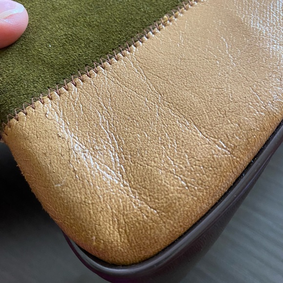 VTG PATCHWORK FAUX LEATHER BAG - Picture 13 of 14